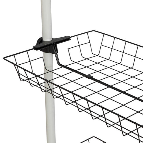 Rootz Set of 2 Storage Baskets - Closet Organizer Baskets - Metal Wire Baskets - Versatile, Durable, Space-Saving - 83cm x 8cm x 38cm