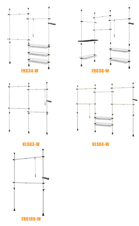 Rootz Set of 2 Storage Baskets - Closet Organizer Baskets - Metal Wire Baskets - Versatile, Durable, Space-Saving - 83cm x 8cm x 38cm