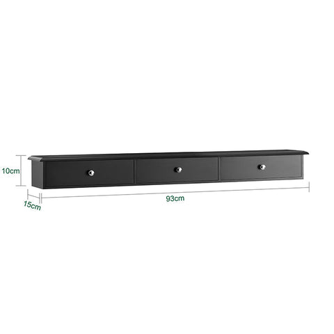 Rootz Wall Mounted Shelf - Floating Shelf - Storage Rack - MDF Material - Modern Design - 93cm x 10cm x 15cm