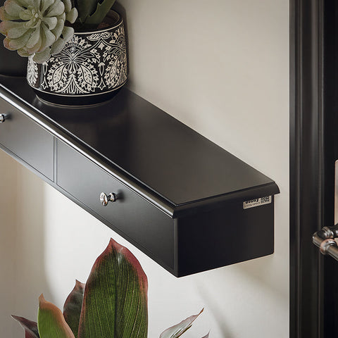 Rootz Floating Shelf with Drawers - Wall-Mounted Storage - Hanging Closet Organizer - Modern Design - Space-Saving - Ideal for Hallways, Bathrooms, Apartments - MDF Construction - 64cm x 10cm x 15cm