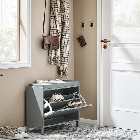 Rootz Shoe Storage Cabinet - Shoe Organizer - Shoe Rack - Space-saving Design - Dimensions: 60x52x24cm - Holds Up to 113kg
