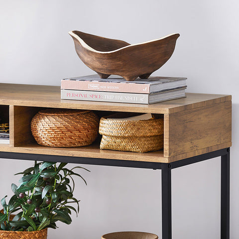 Rootz Modern Console Table - Sofa Table - Hall Table - MDF and Metal Construction - Spacious Storage - Versatile Use - 100cm x 80cm x 40cm