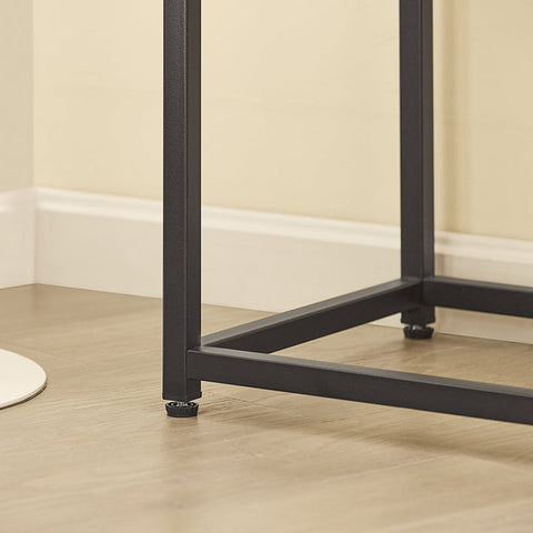 Rootz Modern Sideboard Console Table - Hall Table - Side Table - Glass Top - Spacious Storage - Sturdy Design - Adjustable Feet - 81cm x 78cm x 35cm