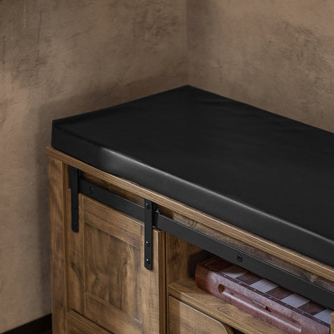 Rootz Shoe Storage Bench - Entryway Organizer - Shoe Cabinet - Adjustable Shelves - Comfortable Cushion - Versatile Use - 101cm x 46cm x 45cm