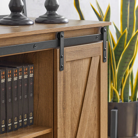 Rootz Modern Sideboard Cabinet - Dresser - TV Stand - Sliding Doors - Adjustable Shelves - Spacious Storage - PB(E1) Material - 120cm x 70cm x 40cm