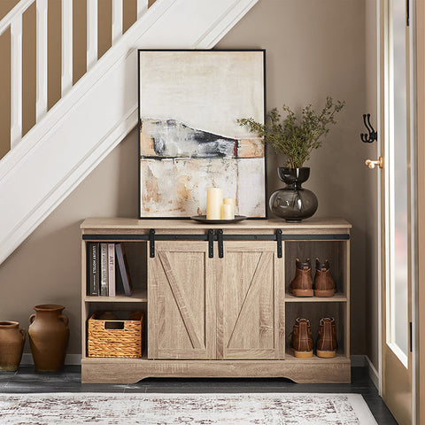 Rootz Multi-Use Storage Cabinet - Versatile Closet - Sliding Doors - Customizable Shelves - 120x70x39cm - Ideal for Kitchen, Living Room, or Study
