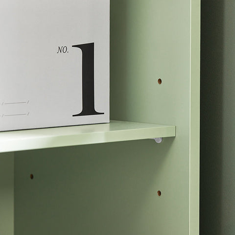 Rootz Modern Storage Cabinet - Sideboard - Hall Closet - Dresser - MDF and Metal with Glass - Adjustable Shelf - Sliding Door - Stable Design - 70cm x 90cm x 34cm