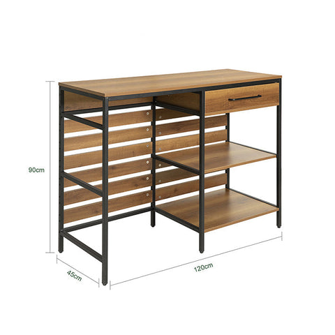 Rootz Dresser Kitchen Island - Hall Closet - Kitchen Cabinet - Spacious Storage - Sturdy Metal Frame - Adjustable Feet - 120cm x 90cm x 45cm