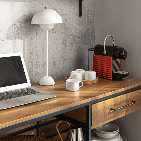 Rootz Dresser Kitchen Island - Hall Closet - Kitchen Cabinet - Spacious Storage - Sturdy Metal Frame - Adjustable Feet - 120cm x 90cm x 45cm