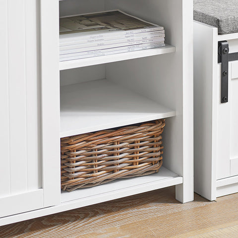 Rootz Sliding Door Sideboard - Storage Cabinet - Two Drawers - MDF PB - 104cm x 93cm x 35cm - Easy Assembly