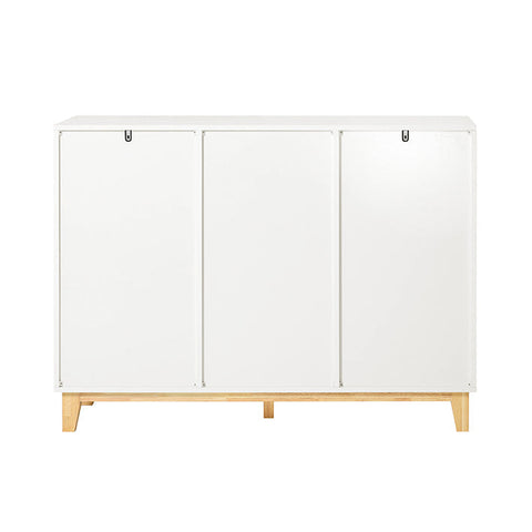 Rootz Kitchen Cabinet Sideboard - Hall Closet - Dresser - TV Cabinet - Adjustable Shelves - Wall Anchor Safety - Spacious Storage - MDF & Rubber Wood - 120cm x 90cm x 40cm