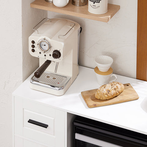 Rootz Microwave Kitchen Cabinet - Storage Cupboard - Pantry Organizer - MDF - Adjustable Shelf - 88.5cm x 89cm x 40cm