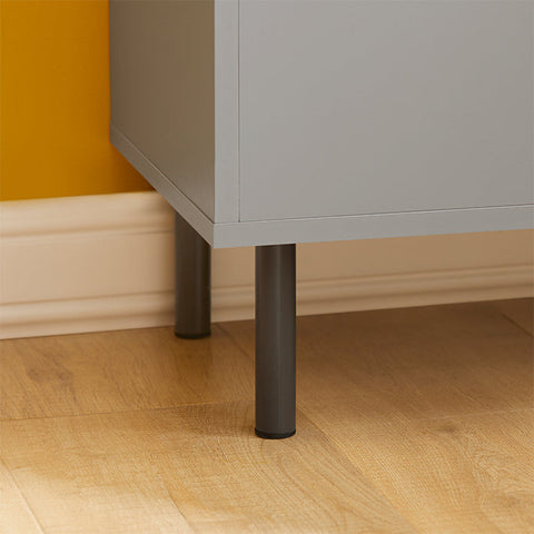 Rootz Modern Kitchen Cabinet - Sideboard - Hall Closet - Dresser - MDF and Metal Construction - Adjustable Shelves - Anti-Tip Design - 80cm x 75cm x 35cm