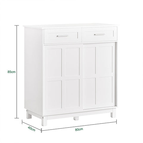 Rootz Shoe Cabinet - Shoe Rack - Shoe Organizer - MDF(E1) - 80cm x 85cm x 40cm - 25kg - 75kg Load Capacity