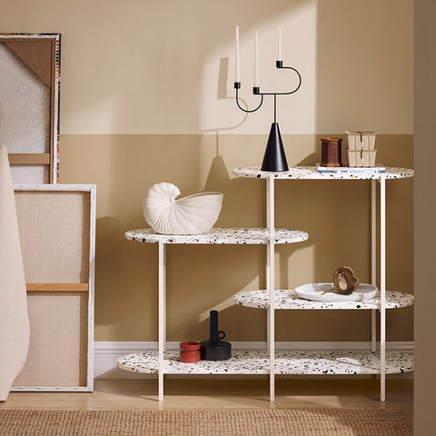 Rootz Console Table - Entryway Table - Hallway Table - Open Storage Space - 120cm x 86cm x 40cm - MDF (E1) - Metal Frame