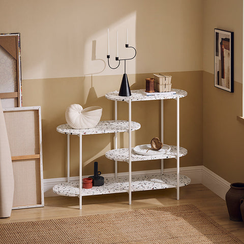 Rootz Console Table - Entryway Table - Hallway Table - Open Storage Space - 120cm x 86cm x 40cm - MDF (E1) - Metal Frame