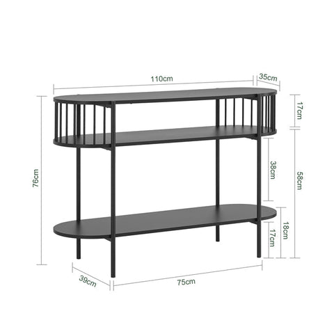Rootz Console Table - Entryway Table - Sofa Table - Durable & Stable - 110x76x39cm