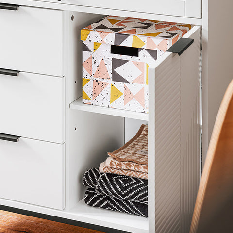 Rootz Sideboard Cabinet - Storage Cabinet - Buffet Table - Ample Storage with 2 Doors & 3 Drawers - 92cm x 119cm x 40cm