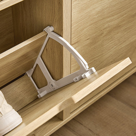 Rootz Shoe Storage Cabinet - Shoe Rack - Entryway Organizer - Stability & Space - MDF/Metal - 100cm x 90cm x 19cm