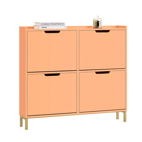 Rootz Shoe Cabinet - Footwear Organizer - Storage Unit - Compact Design - Steel Frame - 100x90x19cm for Stability & Convenience