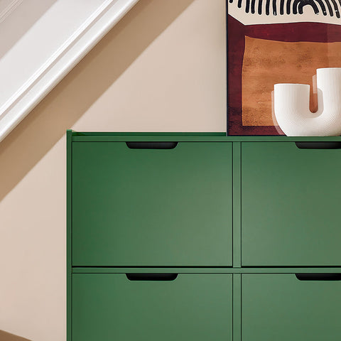 Rootz Shoe Storage Cabinet - Shoe Organizer - Shoe Rack - Space-Saving Design - 100x90x19cm