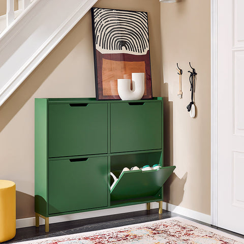 Rootz Shoe Storage Cabinet - Shoe Organizer - Shoe Rack - Space-Saving Design - 100x90x19cm