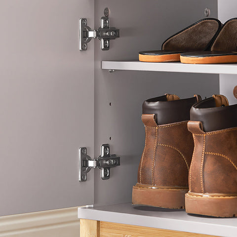 Rootz Storage Bench - Entryway Organizer - Shoe Cabinet - Adjustable Shelves - Comfortable Cushion - 90 x 34 x 47 cm