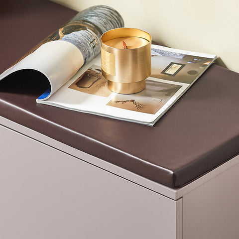 Rootz Storage Bench - Entryway Organizer - Shoe Cabinet - Adjustable Shelves - Comfortable Cushion - 90 x 34 x 47 cm