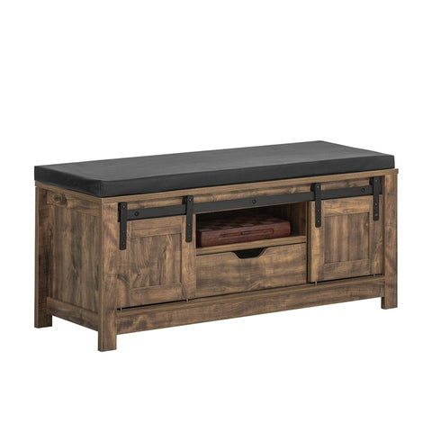 Rootz Shoe Storage Bench - Entryway Organizer - Shoe Cabinet - Adjustable Shelves - Comfortable Cushion - Versatile Use - 101cm x 46cm x 45cm