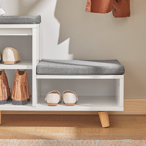 Rootz Shoe Storage Bench - Sitting Chest of Drawers - Shoe Rack - Ideal for Families - Space-Saving - Sturdy Design - 101cm x 46cm x 35cm