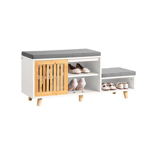Rootz Shoe Storage Bench - Sitting Chest of Drawers - Shoe Rack - Ideal for Families - Space-Saving - Sturdy Design - 101cm x 46cm x 35cm