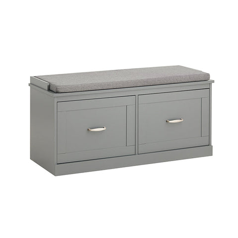 Rootz Shoe Bench with Storage - Entryway Bench - Shoe Organizer - Cushioned Seat - Removable Shelves - Space-Saving Design - 100cm x 48cm x 38cm