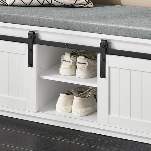 Rootz Shoe Bench - Storage Bench - Entryway Organizer - 200kg Load Capacity - 90x46x35cm