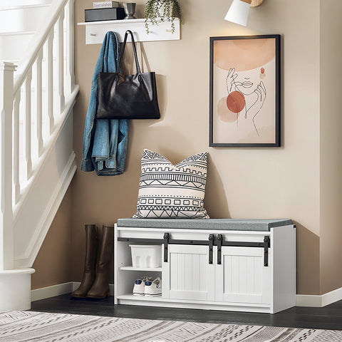 Rootz Shoe Bench - Storage Bench - Entryway Organizer - 200kg Load Capacity - 90x46x35cm