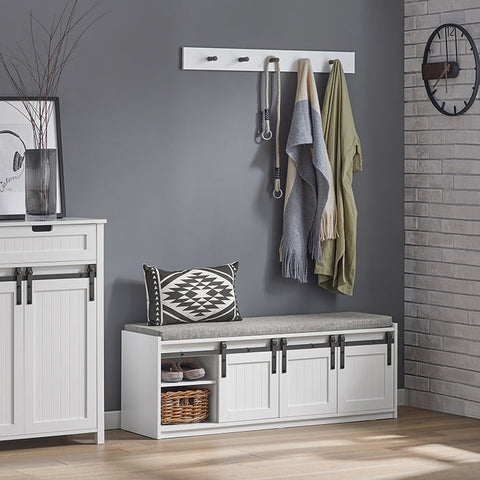 Rootz Modern Shoe Bench - Entryway Bench - Storage Organizer - MDF Construction - High Load Capacity 200kg - Spacious with 6 Compartments - 120cm x 45cm x 35cm