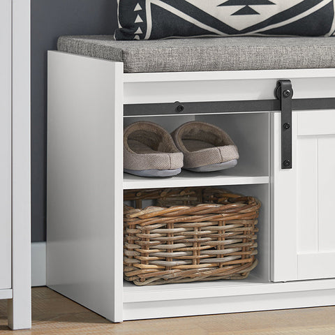Rootz Modern Shoe Bench - Entryway Bench - Storage Organizer - MDF Construction - High Load Capacity 200kg - Spacious with 6 Compartments - 120cm x 45cm x 35cm