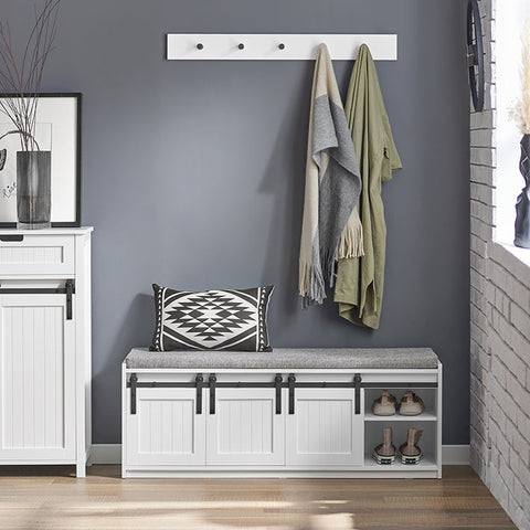 Rootz Modern Shoe Bench - Entryway Bench - Storage Organizer - MDF Construction - High Load Capacity 200kg - Spacious with 6 Compartments - 120cm x 45cm x 35cm