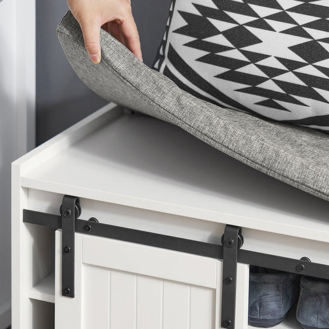 Rootz Modern Shoe Bench - Entryway Bench - Storage Organizer - MDF Construction - High Load Capacity 200kg - Spacious with 6 Compartments - 120cm x 45cm x 35cm