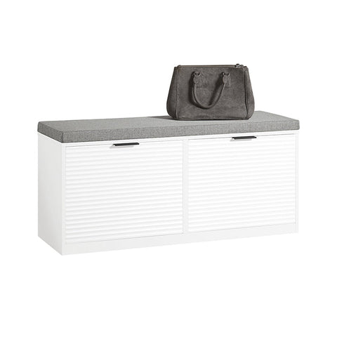 Rootz Shoe Storage Bench - Shoe Cabinet with Seat - Entryway Organizer - Space-Saving Design - Comfortable Seating - Durable MDF Construction - 105cm x 48cm x 35cm