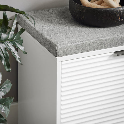 Rootz Shoe Storage Bench - Shoe Cabinet with Seat - Entryway Organizer - Space-Saving Design - Comfortable Seating - Durable MDF Construction - 105cm x 48cm x 35cm