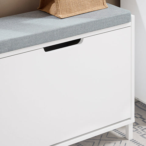 Rootz Entryway Shoe Cabinet - Shoe Storage - Shoe Organizer - Space-Saving Design - 60x52x24cm