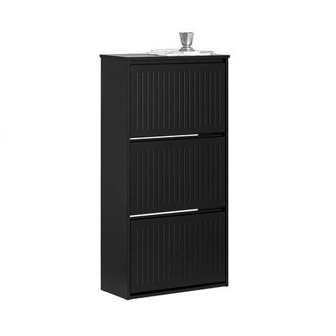 Rootz Adjustable Shoe Cabinet - Shoe Tipper - Shoe Rack - Versatile Storage - Adjustable Compartments - Easy Assembly - 61cm x 120cm x 26cm