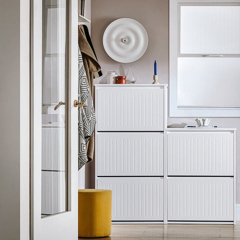 Rootz Shoe Storage Organizer Cabinet - Shoe Rack - Shoe Holder - Adjustable Shelves - MDF Material - 61cm x 120cm x 26cm