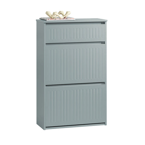 Rootz Shoe Cabinet with 2 Flaps and 1 Drawer - Shoe Tipper - Shoe Rack - Versatile Storage - Easy Assembly - Space-Saving Design - 61cm x 100cm x 26cm