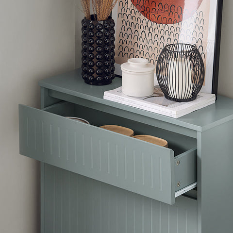 Rootz Shoe Cabinet with 2 Flaps and 1 Drawer - Shoe Tipper - Shoe Rack - Versatile Storage - Easy Assembly - Space-Saving Design - 61cm x 100cm x 26cm