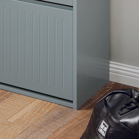 Rootz Adjustable Shoe Cabinet - Shoe Tipper - Shoe Rack - Versatile Storage - Adjustable Compartments - Easy Assembly - 61cm x 81cm x 26cm