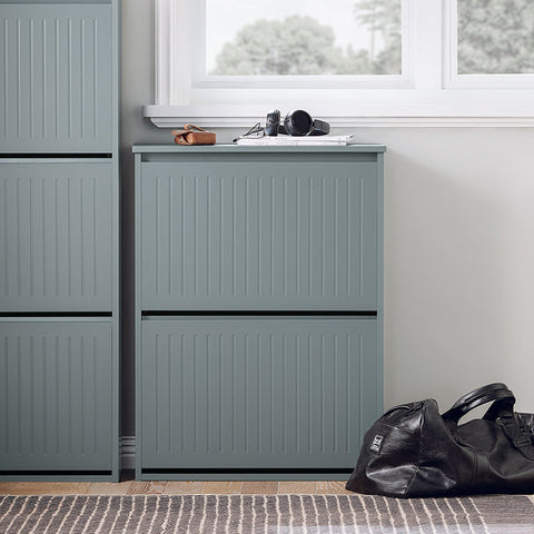Rootz Adjustable Shoe Cabinet - Shoe Tipper - Shoe Rack - Versatile Storage - Adjustable Compartments - Easy Assembly - 61cm x 81cm x 26cm