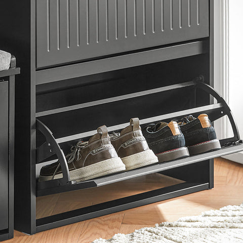 Rootz Shoe Tipper Cabinet - Shoe Rack - Shoe Organizer - Adjustable Shelves - Versatile Storage - Easy Assembly - 61cm x 81cm x 26cm