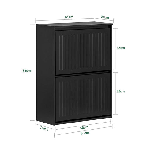Rootz Shoe Tipper Cabinet - Shoe Rack - Shoe Organizer - Adjustable Shelves - Versatile Storage - Easy Assembly - 61cm x 81cm x 26cm