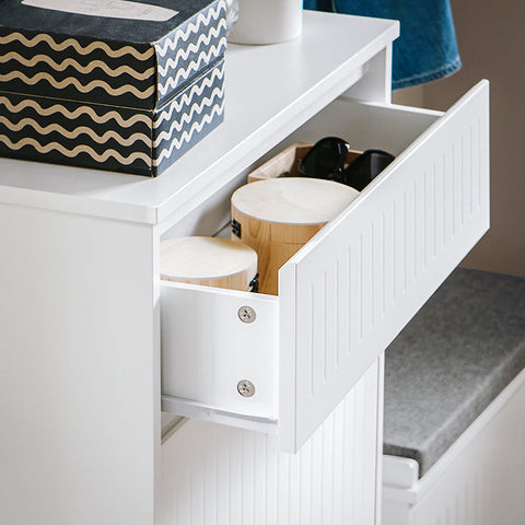 Rootz Shoe Tipper Cabinet - Shoe Rack - Shoe Storage Organizer - Versatile Storage - Easy Assembly - Durable MDF Material - 61cm x 100cm x 26cm